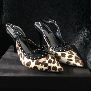 Cheetah Print strap heel